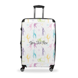 Gymnastics with Name/Text Suitcase - 28" Large - Checked