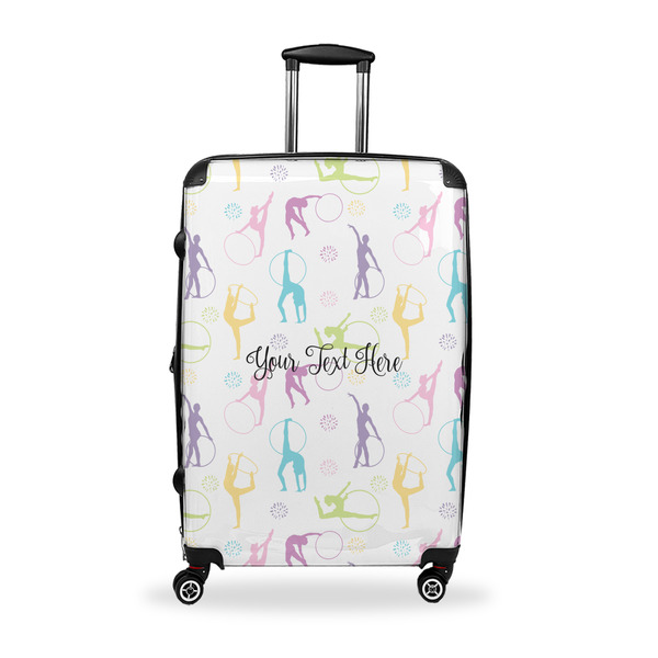 Custom Gymnastics with Name/Text Suitcase - 28" Large - Checked