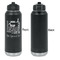 Gymnastics with Name/Text Laser Engraved Water Bottles - Front Engraving - Front & Back View