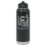 Gymnastics with Name/Text Water Bottle - Laser Engraved - Front