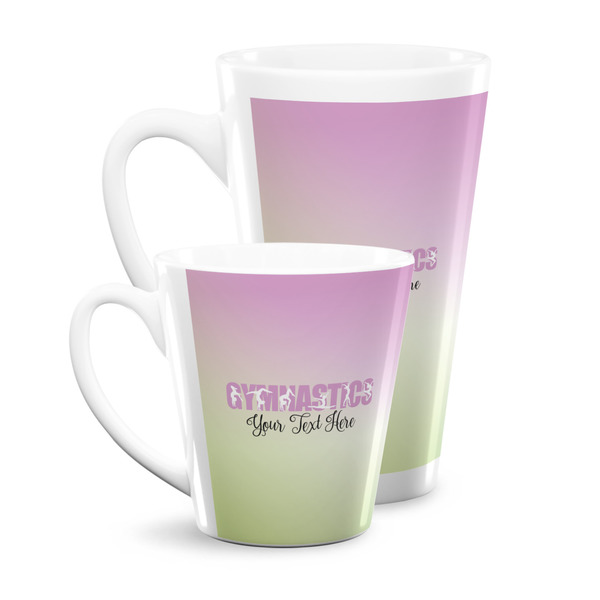 Gymnastics with Name/Text Latte Mugs Main
