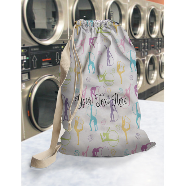 Gymnastics with Name/Text Laundry Bag in Laundromat