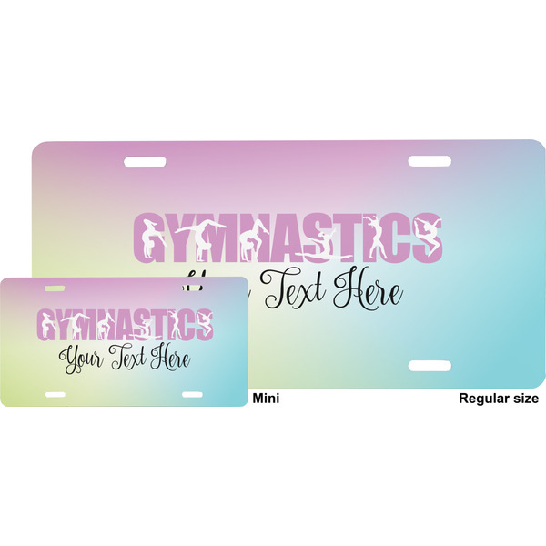 Gymnastics with Name/Text License Plate (Sizes)