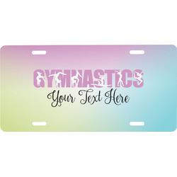 Gymnastics with Name/Text Front License Plate (Personalized)