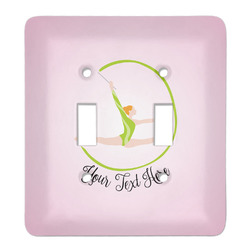 Gymnastics with Name/Text Light Switch Cover (2 Toggle Plate) (Personalized)