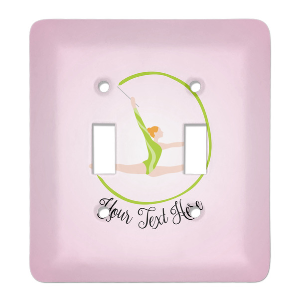 Custom Gymnastics with Name/Text Light Switch Cover (2 Toggle Plate) (Personalized)