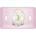 Gymnastics with Name/Text Light Switch Cover (4 Toggle Plate) (Personalized)