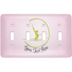 Gymnastics with Name/Text Light Switch Cover (4 Toggle Plate) (Personalized)