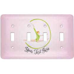 Gymnastics with Name/Text Light Switch Cover (4 Toggle Plate) (Personalized)