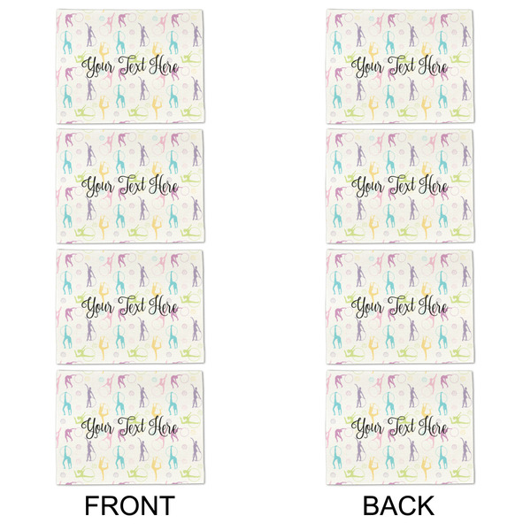 Gymnastics with Name/Text Linen Placemat - APPROVAL Set of 4 (double sided)
