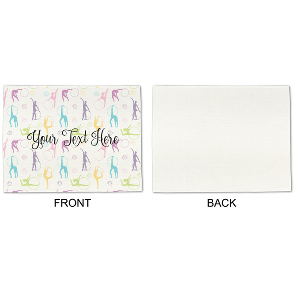Gymnastics with Name/Text Linen Placemat - APPROVAL Single (single sided)