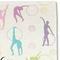 Gymnastics with Name/Text Linen Placemat - DETAIL
