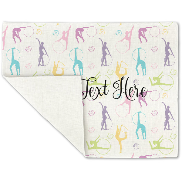 Gymnastics with Name/Text Linen Placemat - Folded Corner (single side)