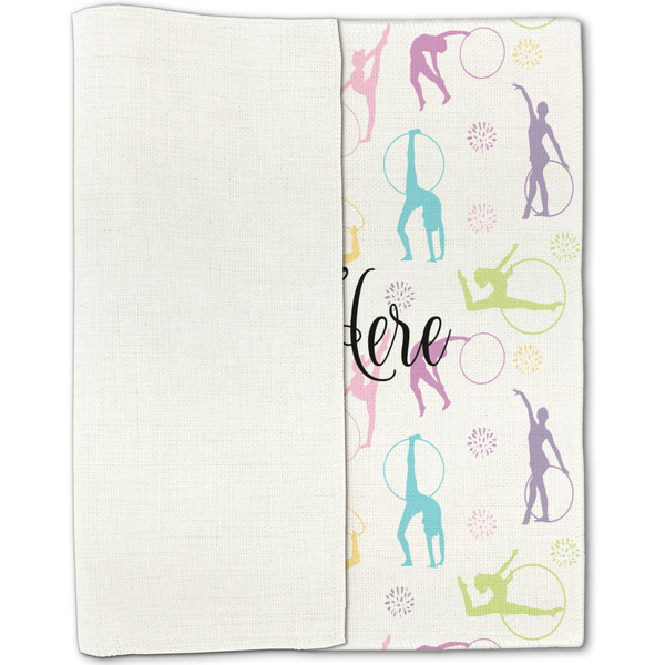 Gymnastics with Name/Text Linen Placemat - Folded Half