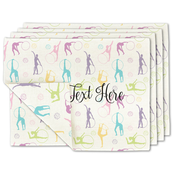 Custom Gymnastics with Name/Text Linen Placemat