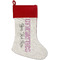 Gymnastics with Name/Text Linen Stockings w/ Red Cuff - Front