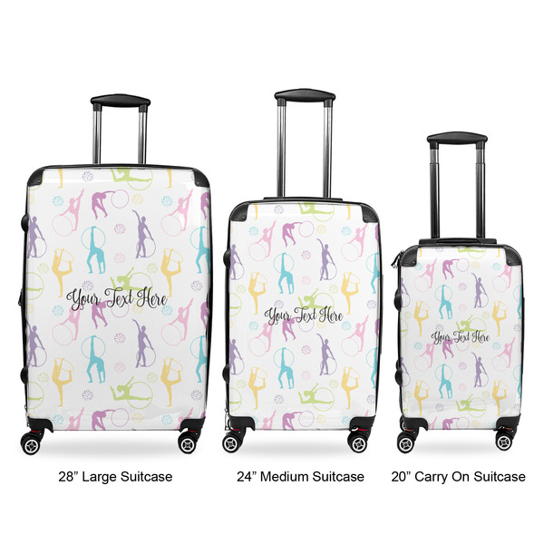 Gymnastics with Name/Text Luggage Bags all sizes - With Handle