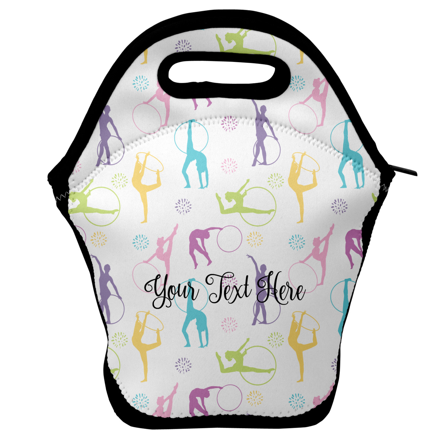 Custom Gymnastics with Name/Text Lunch Bag YouCustomizeIt