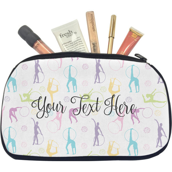 Custom Gymnastics with Name/Text Makeup / Cosmetic Bag - Medium (Personalized)