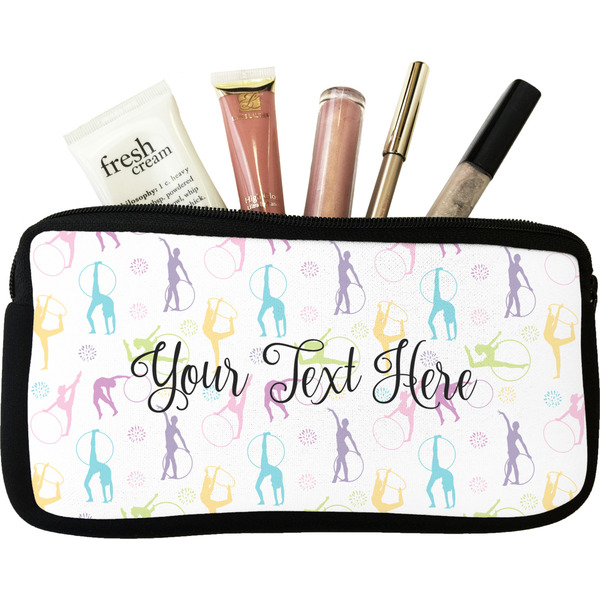 Custom Gymnastics with Name/Text Makeup / Cosmetic Bag - Small (Personalized)