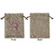 Gymnastics with Name/Text Medium Burlap Gift Bag - Front & Back