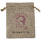 Gymnastics with Name/Text Medium Burlap Gift Bag - Front
