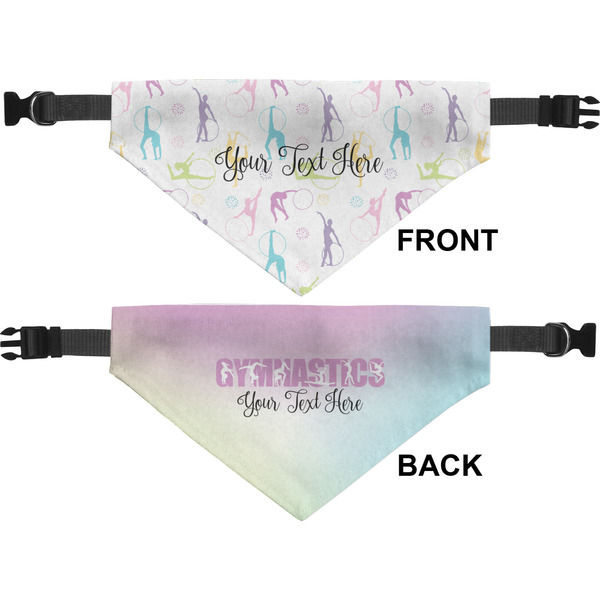Gymnastics with Name/Text Medium Dog Bandana Approval