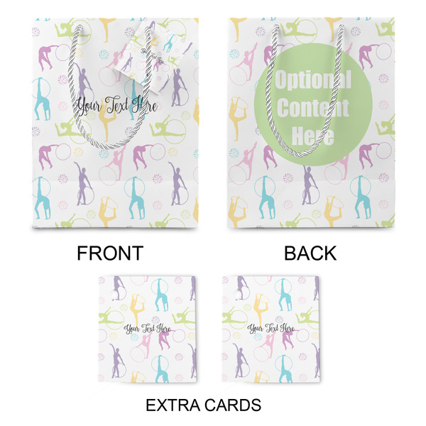 Gymnastics with Name/Text Medium Gift Bag - Approval