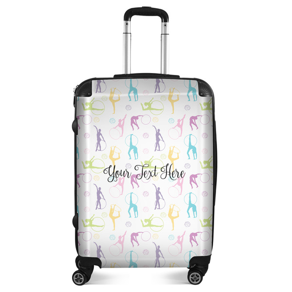 Custom Gymnastics with Name/Text Suitcase - 24" Medium - Checked