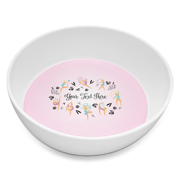 Custom Gymnastics with Name/Text Melamine Bowl - 8 oz (Personalized)
