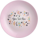 Gymnastics with Name/Text Melamine Plate - 10" (Personalized)