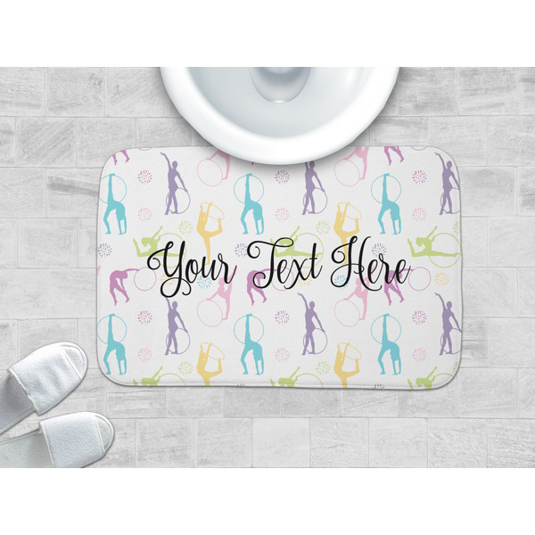 Gymnastics with Name/Text Memory Foam Bath Mat - LIFESTYLE 34x21