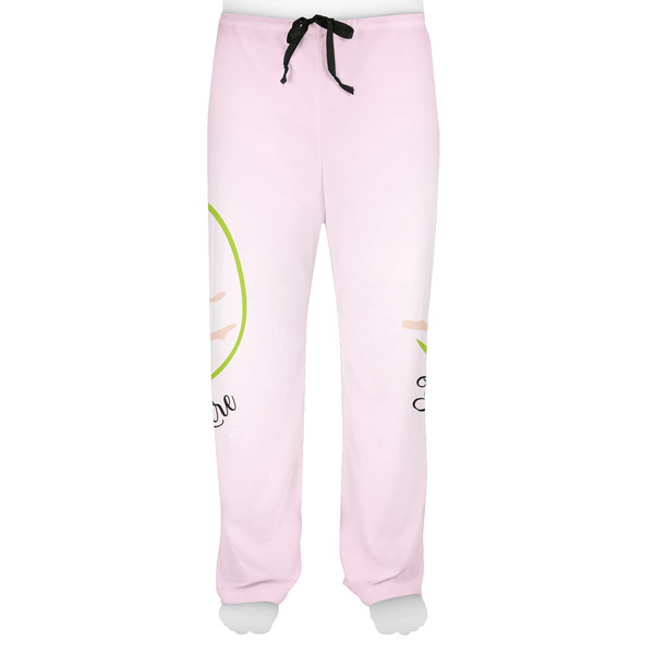 Gymnastics with Name/Text Men's Pjs Front - on model