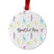 Gymnastics with Name/Text Metal Ball Ornament - Front