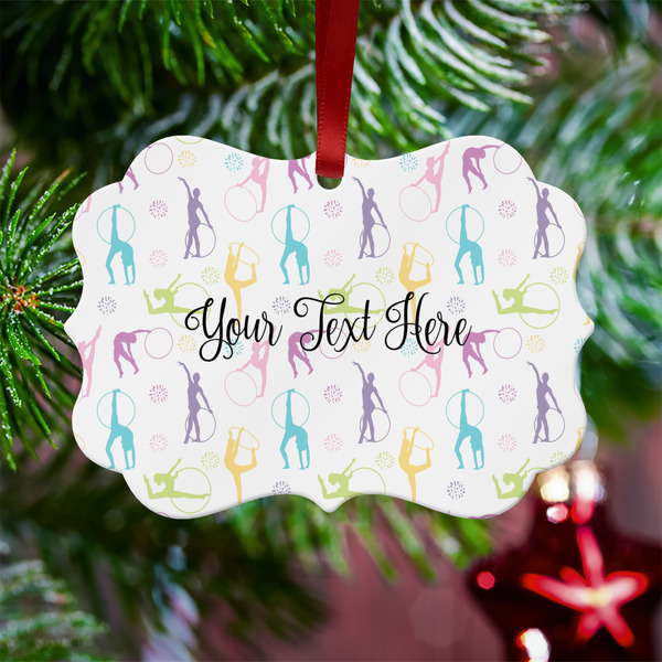 Gymnastics with Name/Text Metal Benilux Ornament - Lifestyle