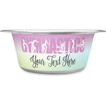 Gymnastics with Name/Text Stainless Steel Dog Bowl (Personalized)