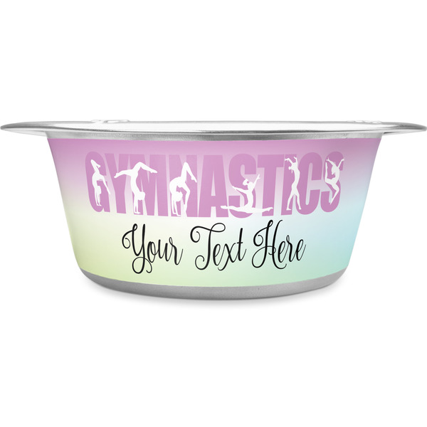 Custom Gymnastics with Name/Text Stainless Steel Dog Bowl - Medium (Personalized)
