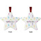 Gymnastics with Name/Text Metal Star Ornament - Front and Back