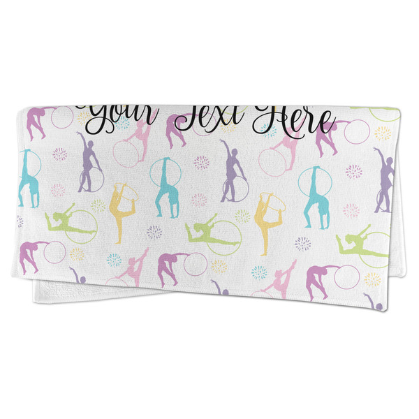 Gymnastics with Name/Text Microfiber Dish Rag - FOLDED (half)