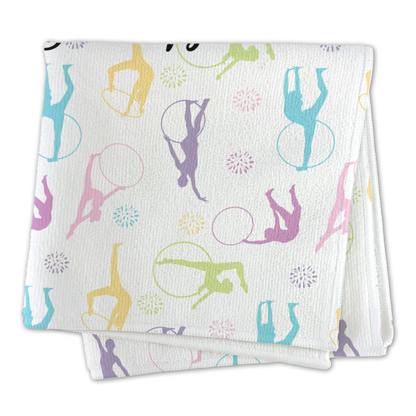 Gymnastics with Name/Text Microfiber Dish Rag - FOLDED (square)