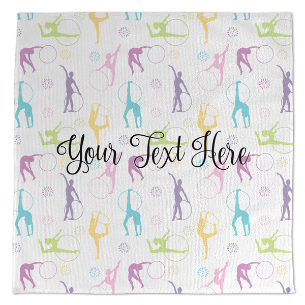 Custom Gymnastics with Name/Text Microfiber Dish Towel
