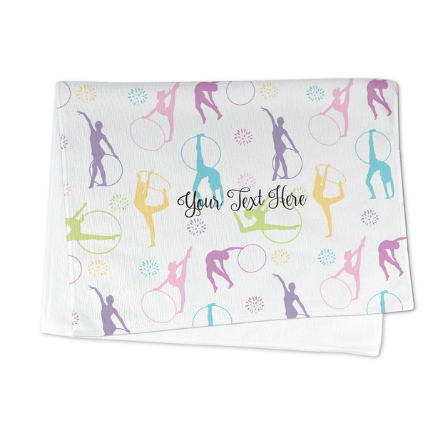 Gymnastics with Name/Text Microfiber Dish Towel - FOLDED HALF