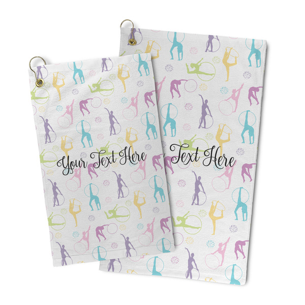 Gymnastics with Name/Text Microfiber Golf Towel - PARENT/MAIN