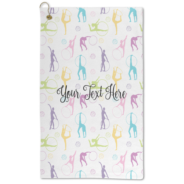 Custom Gymnastics with Name/Text Microfiber Golf Towel - Large