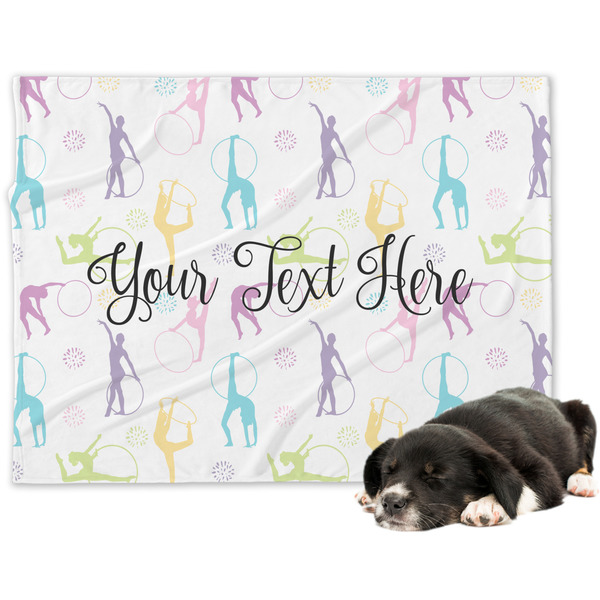 Custom Gymnastics with Name/Text Dog Blanket - Regular (Personalized)