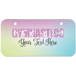 Gymnastics with Name/Text Mini/Bicycle License Plate (2 Holes)