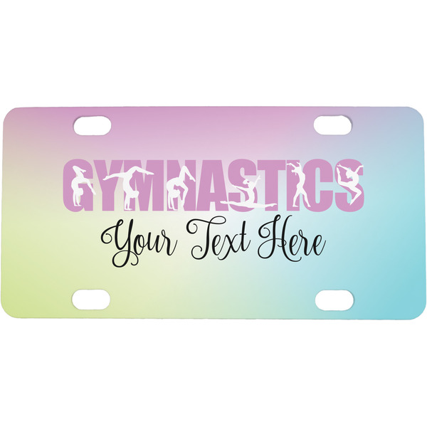 Custom Gymnastics with Name/Text Mini / Bicycle License Plate (4 Holes)