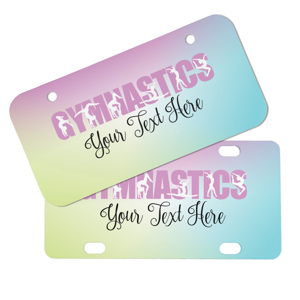 Gymnastics with Name/Text Mini License Plates - MAIN (4 and 2 Holes)