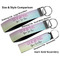 Gymnastics with Name/Text Multiple Key Ring comparison sizes