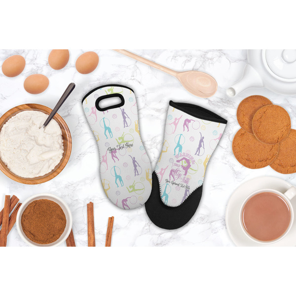 Gymnastics with Name/Text Neoprene Oven Mitt - Lifestyle Image